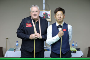 Nigel Coton and Andy Lam pose together before their final