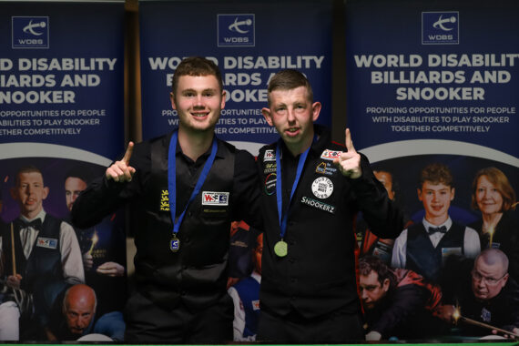 Matthew Haslam and David Church pose together after becoming world number ones