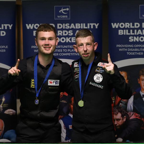 Matthew Haslam and David Church pose together after becoming world number ones