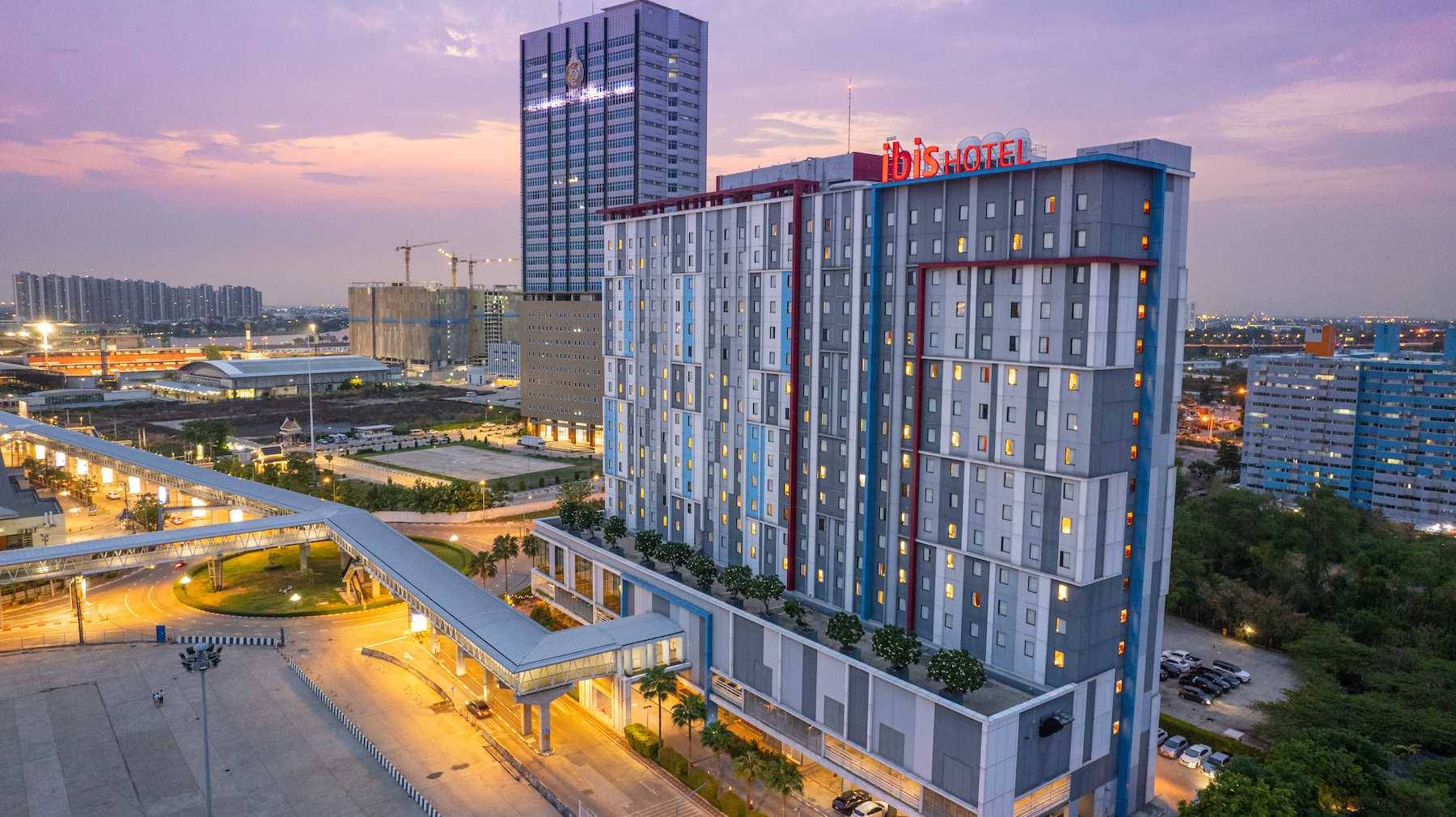 Ibis Hotel at dusk