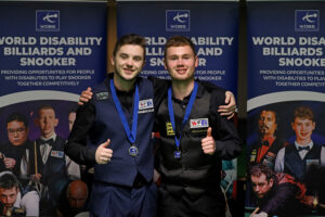 Ryan Pinnington and Matthew Haslam pose after the final